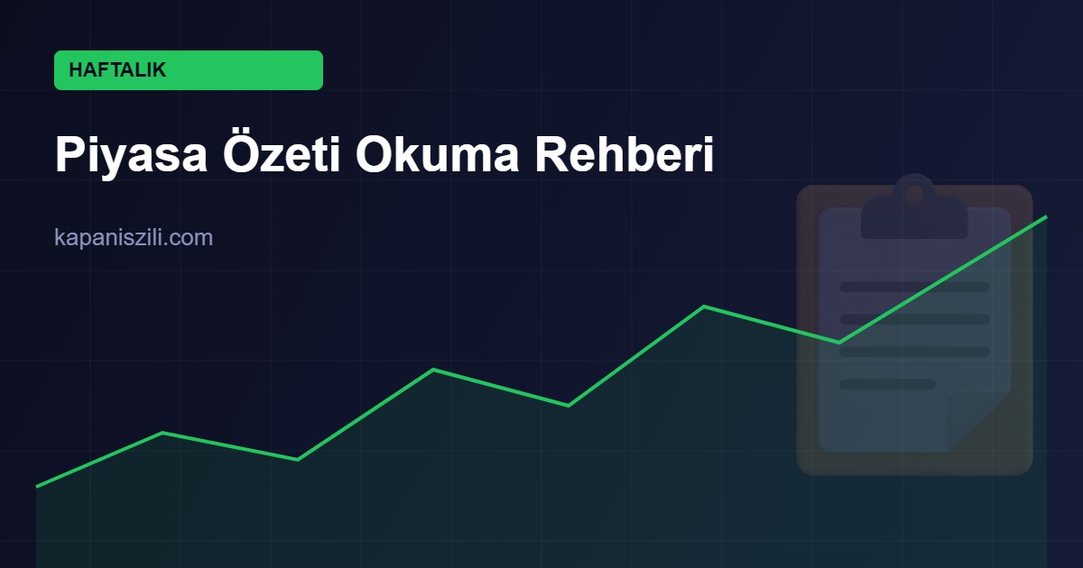 piyasa özeti